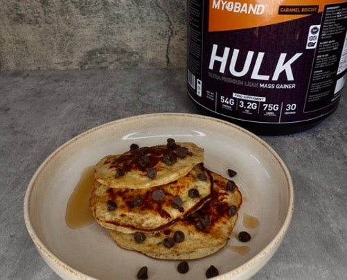 3 Ingredient Caramel Protein Pancakes